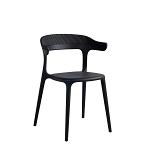 Dining chair Luna Stripe - Black/black