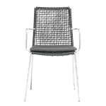 Chair Riva - black/galvanized - charcoal